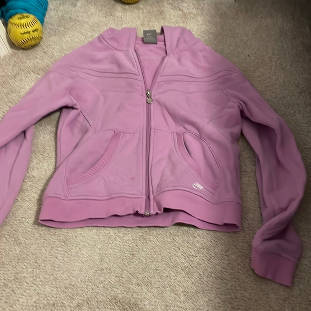 Purple Nike Zip Up Sweatshirt